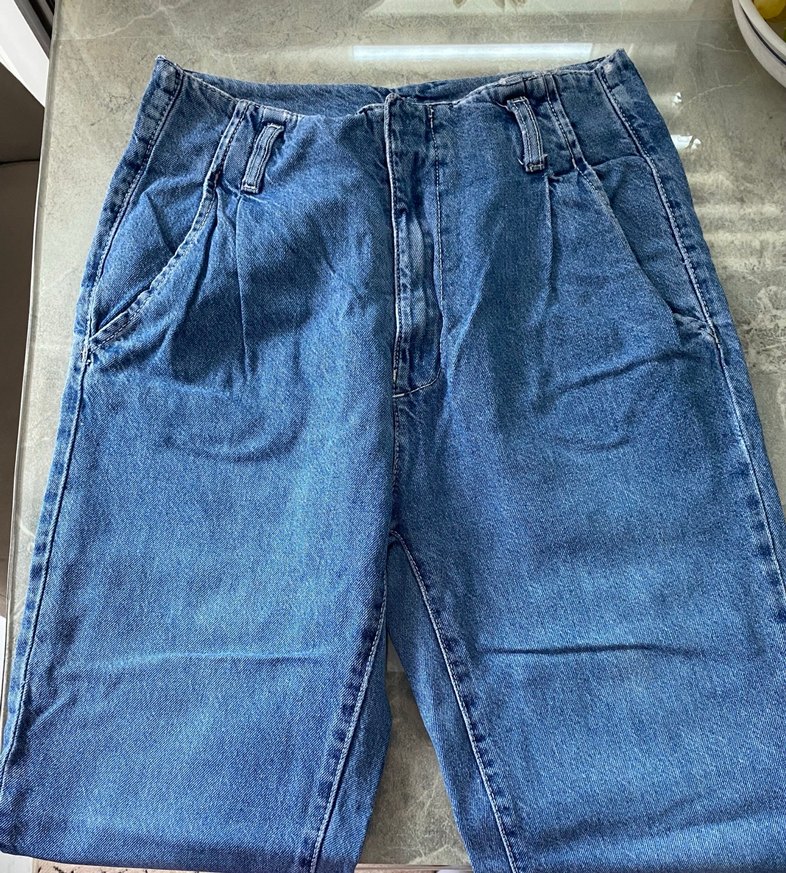 Mavi Pilili Rahat Kesim Kadın Jean - Görsel 2