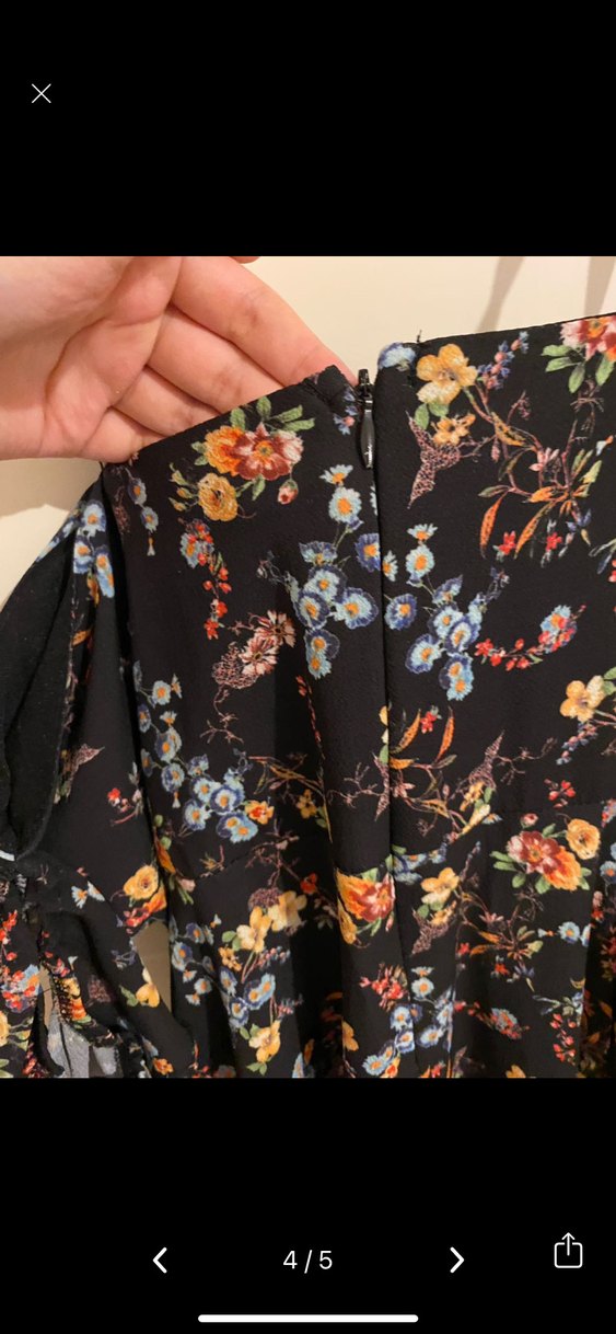 Çiçek Desenli Bohem Midi Elbise - Görsel 3