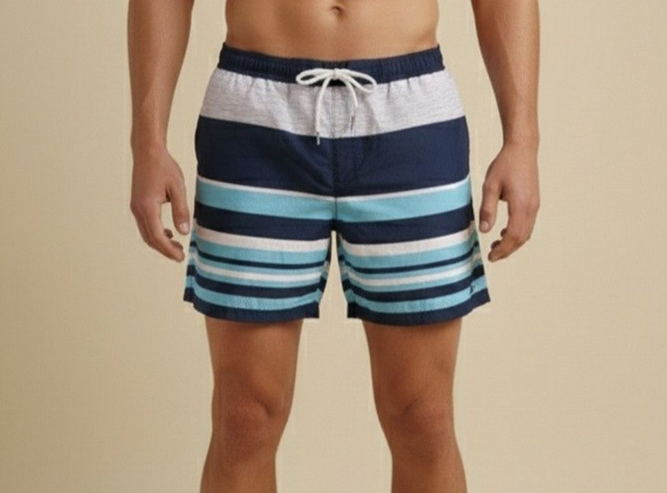 LC Waikiki Erkek Deniz Şortu Çizgili  Hızlı Kuruyan Kumaş - Görsel 2