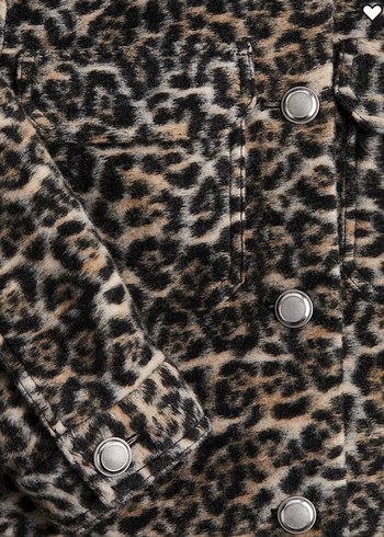 Kahverengi Leopar Desenli Kadın Ceket - Görsel 2