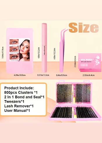 800 Adet |  30D+40D+50D+60D Tekli Takma Kirpik Seti - Görsel 2