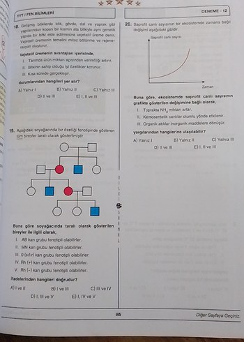 Beden TYT Fen Bilimleri Branş Denemesi Kitabı