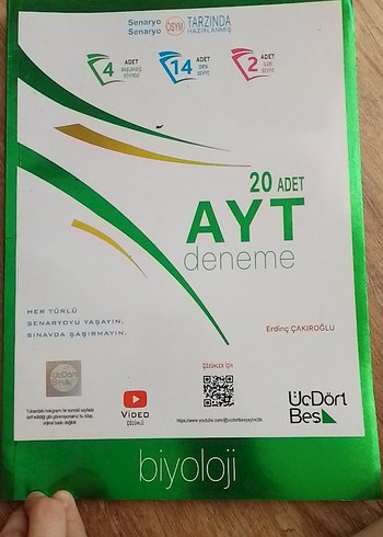 20 ADET AYT Biyoloji Deneme Kitabı