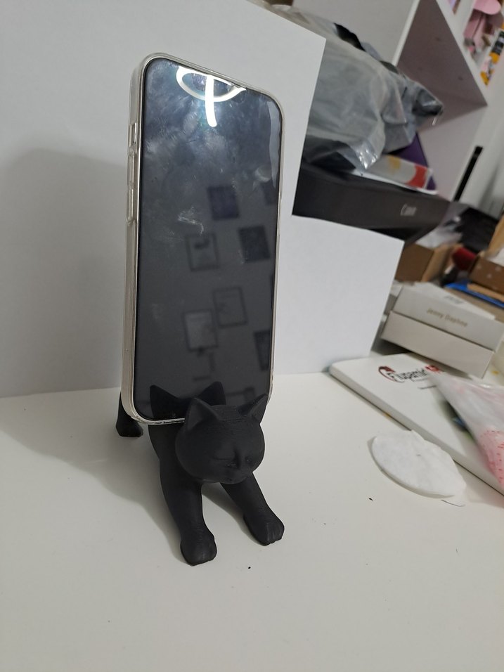 Siyah Kedi  Telefon tutucu - Görsel 3