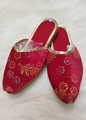 Diğer Kırmızı bindallı kaftan kostüm terliği