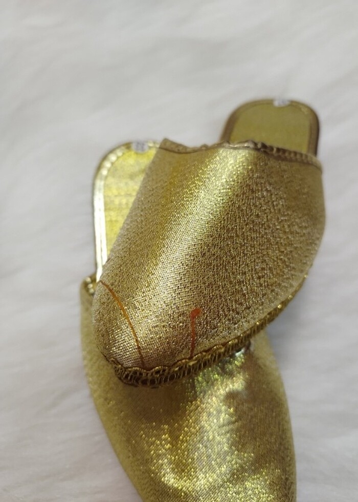 Gold bindallı kostüm gösteri terlik terliği  - Görsel 2