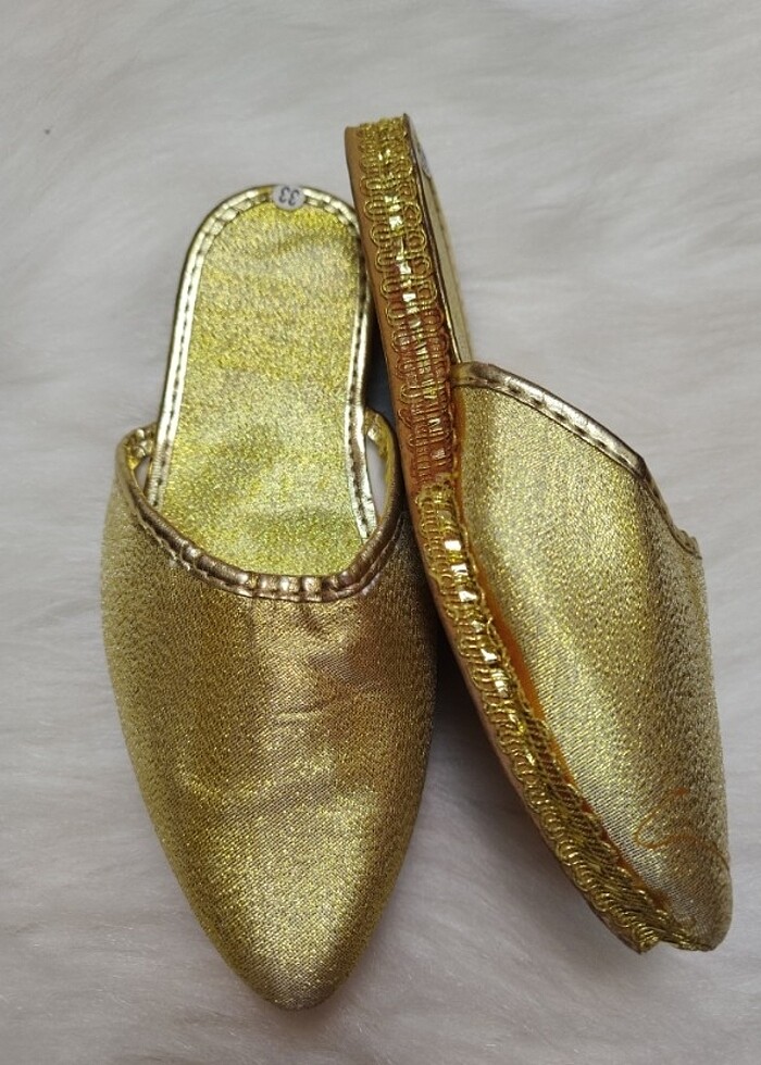 Gold bindallı kostüm gösteri terlik terliği  - Görsel 3