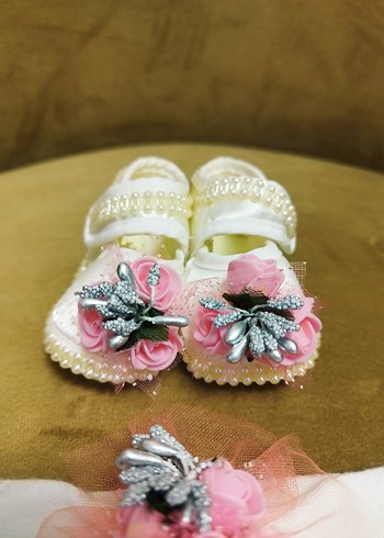 incili Bebek bandana ayakkabı seti - Görsel 3