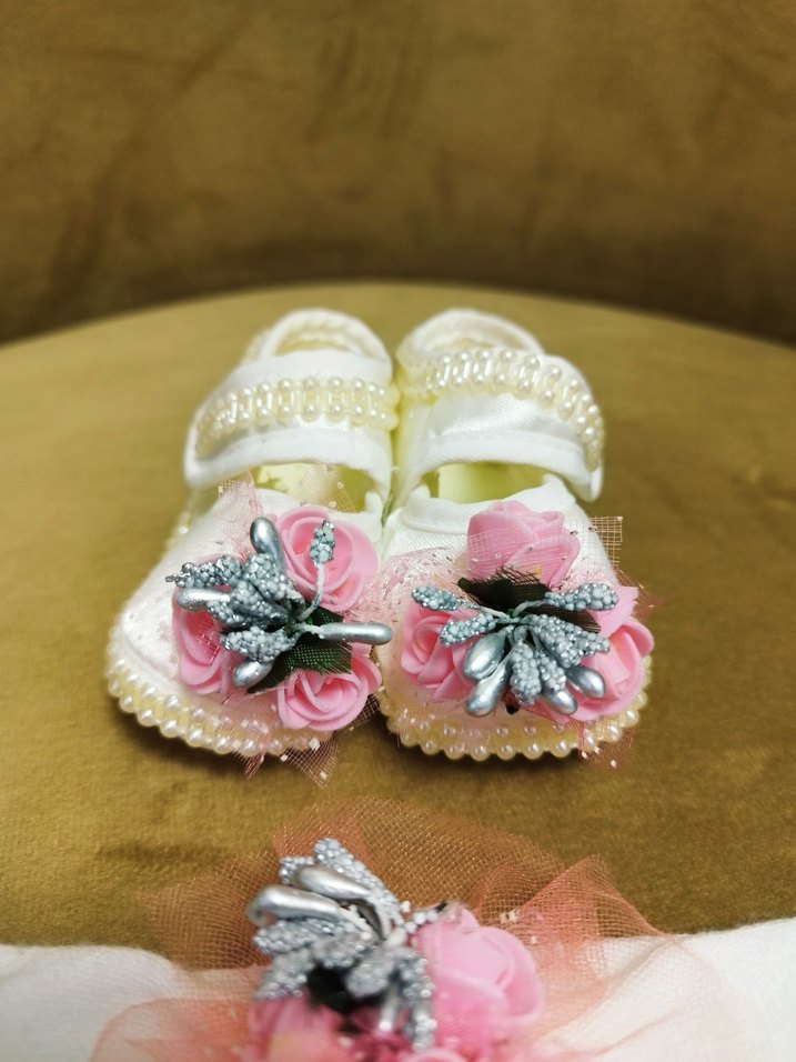 incili Bebek bandana ayakkabı seti - Görsel 3