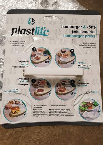 mantı kalıbı Beyaz Hamburger Presi - Görsel 4