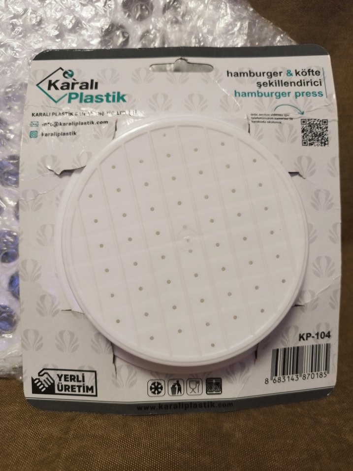 mantı kalıbı Beyaz Hamburger Presi - Görsel 3