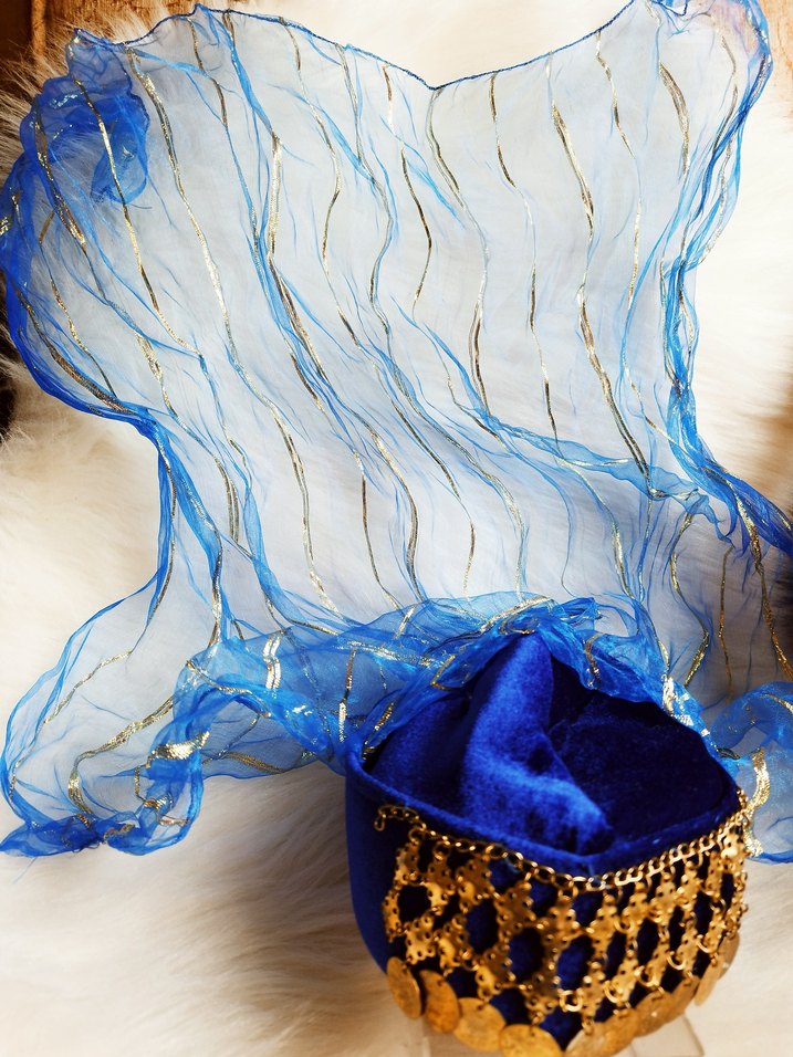 altın paralı Mavi lacivert bindallı fesi - Görsel 3