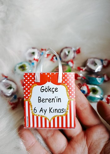 Kişiye Özel Kırmızı Desenli Bebek Çantası - Görsel 3