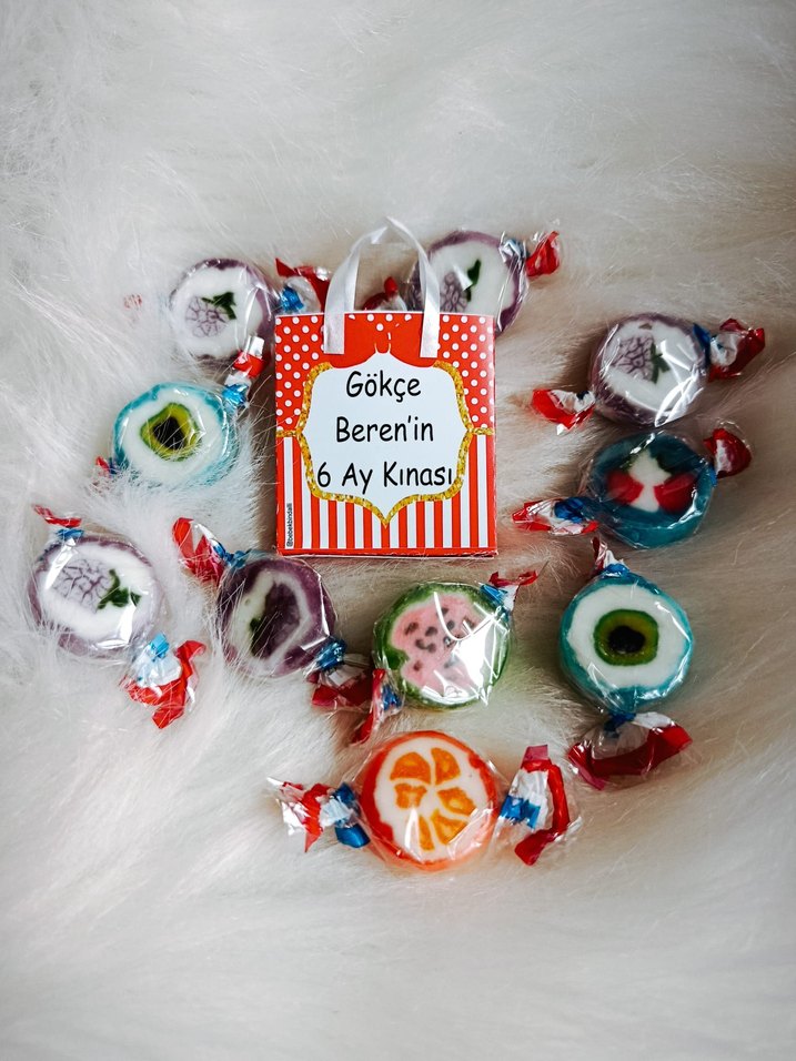 Kişiye Özel Kırmızı Desenli Bebek Çantası - Görsel 2