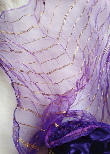 Mor kadife Gold altın paralı kostüm fesi - Görsel 4