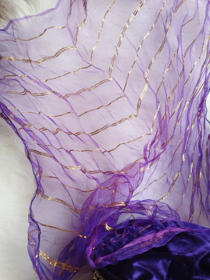 Mor kadife Gold altın paralı kostüm fesi - Görsel 4