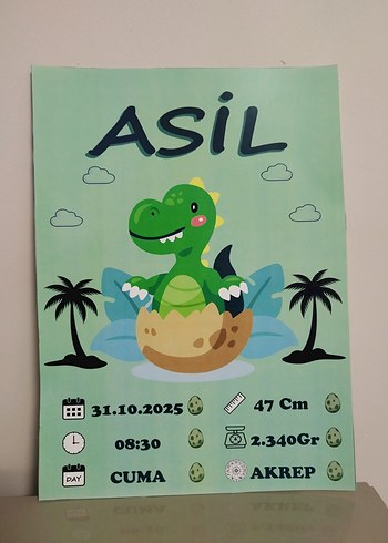 Kişiye Özel Bebek Anı Panosu Harfli İsim Seti - Görsel 10