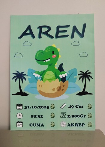 Kişiye Özel Bebek Anı Panosu Harfli İsim Seti - Görsel 11