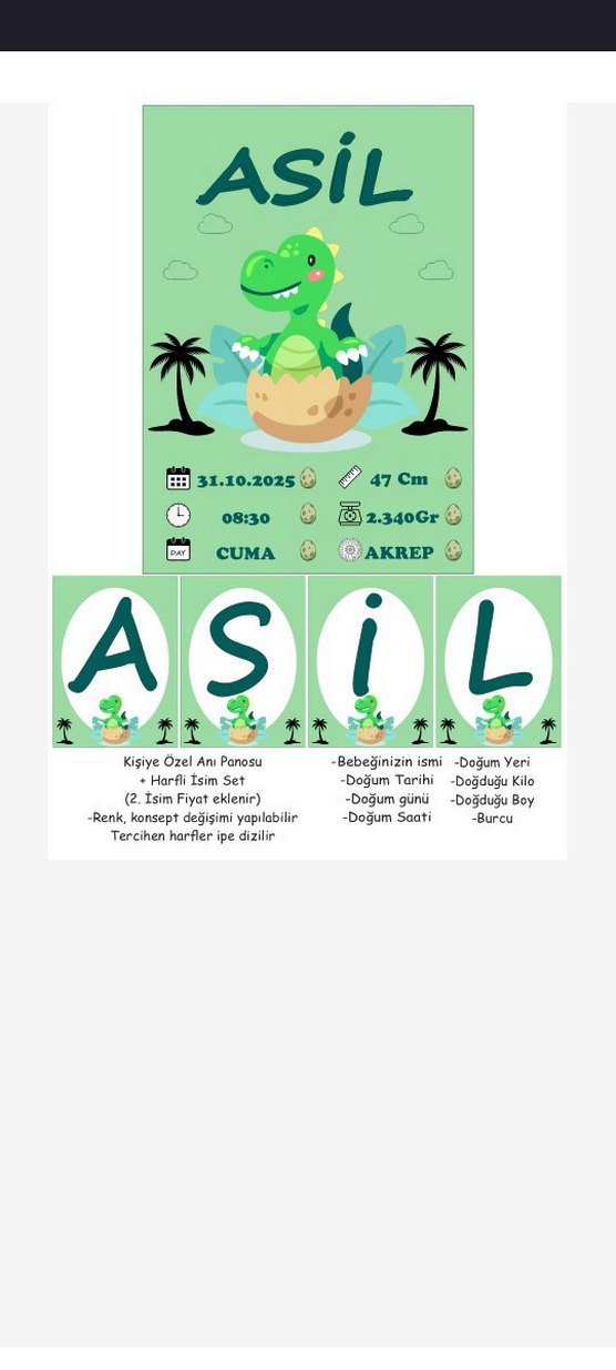 Kişiye Özel Bebek Anı Panosu Harfli İsim Seti - Görsel 3