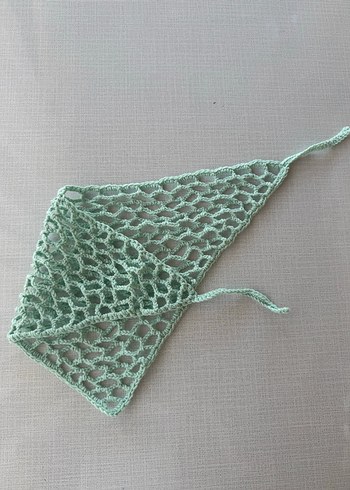 Su yeşili Dantel Örgü Bohem Saç Bandı bandana