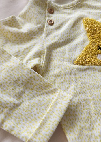 Etiketli Bebek Sweatshirt  3/6 Ay punch nakışlı - Görsel 5