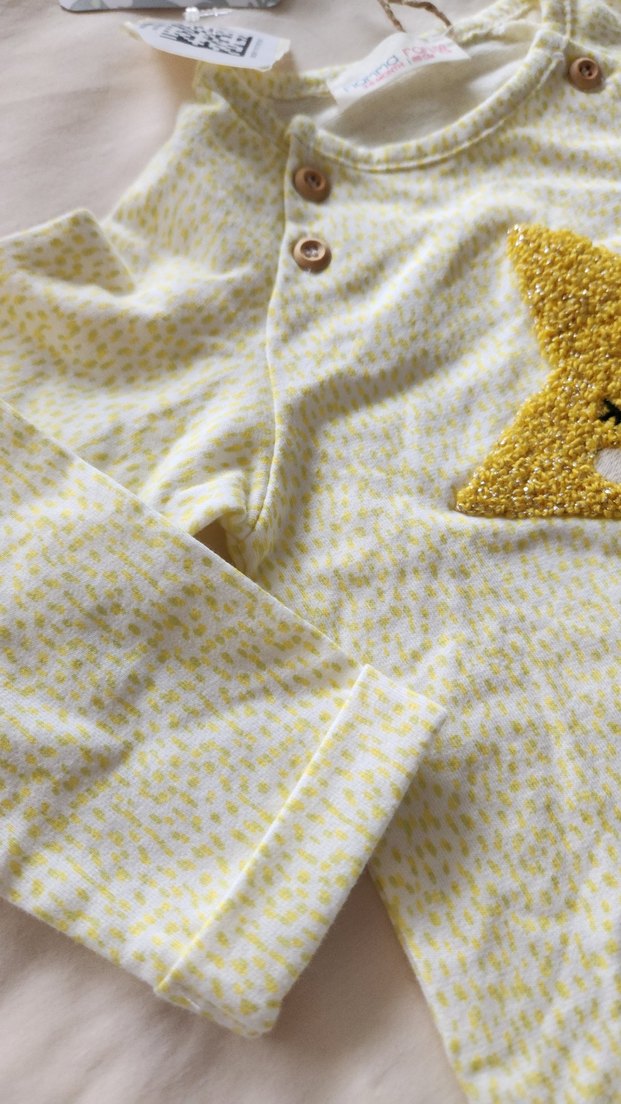 Etiketli Bebek Sweatshirt  3/6 Ay punch nakışlı - Görsel 5