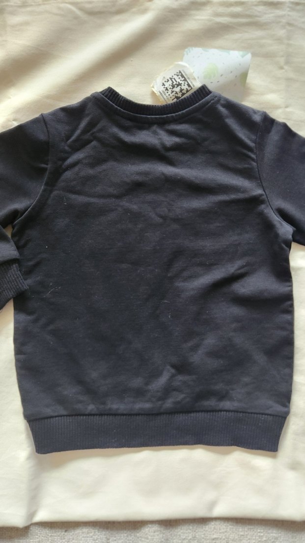 Etiketli Kız Bebek Sweatshirt  12-18 Ay  Simli Baskı - Görsel 4