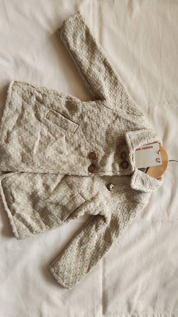 Etiketli Kız Bebek Trençkot  9 Ay (74 cm)  İhracat Fazlası - Görsel 3