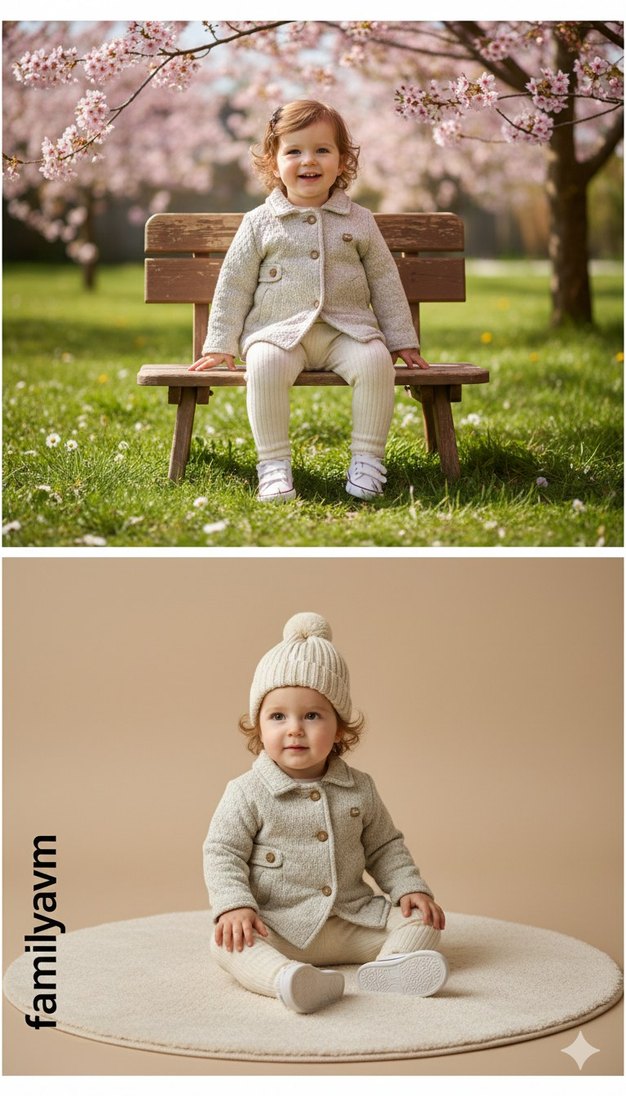 Etiketli Kız Bebek Trençkot  9 Ay (74 cm)  İhracat Fazlası - Görsel 2