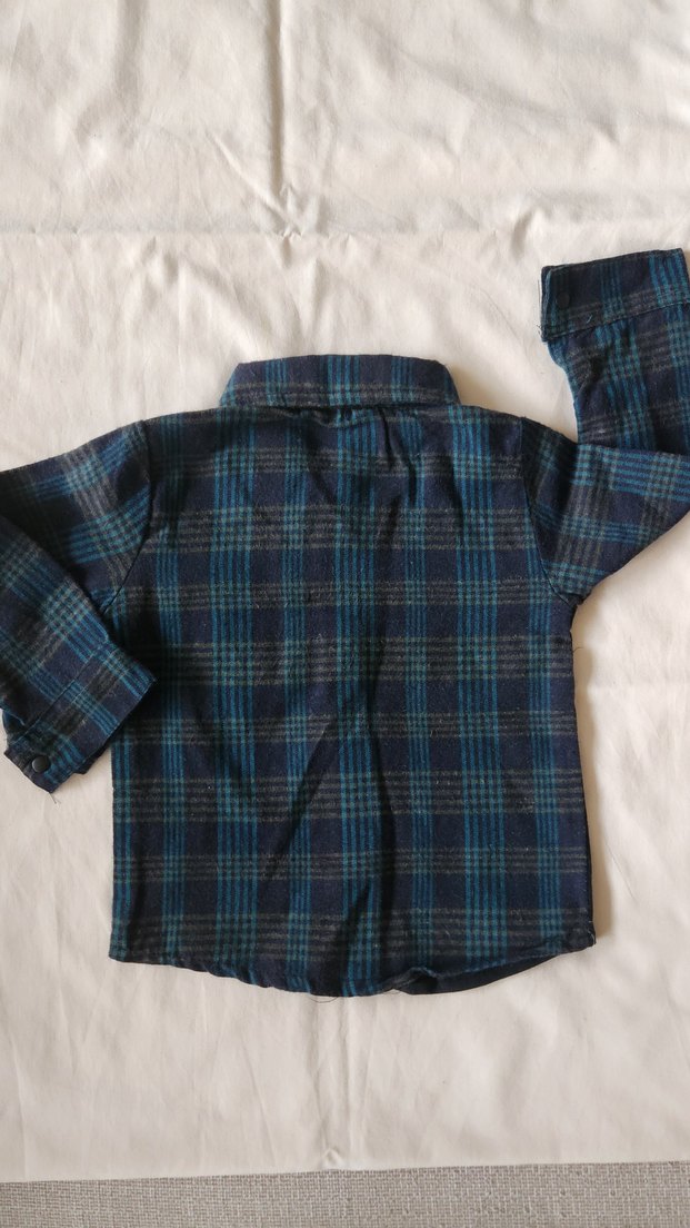 Erkek Bebek Oduncu Gömlek 1218 Ay  Çıtçıtlı | İhracat Fazlası - Görsel 2