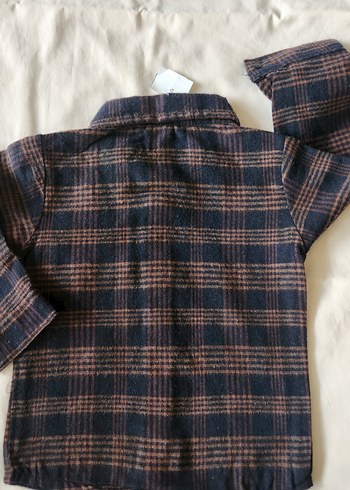 Erkek Bebek Oduncu Gömlek 1218 Ay  Kahverengi Ekose - Görsel 4