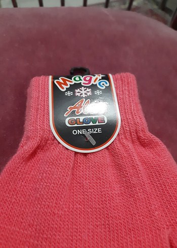 Kız Çocuk Pembe Örgü Eldiven - Görsel 3