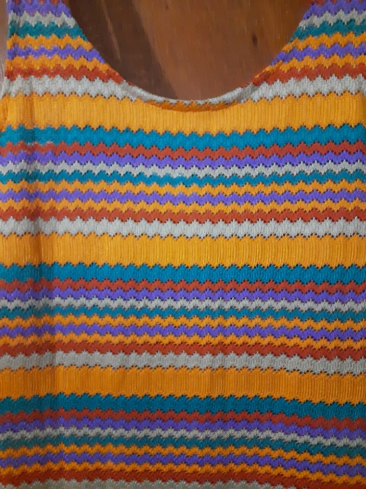 Know marka bayan Çizgili Bohem Uzun Triko Elbise - Görsel 3