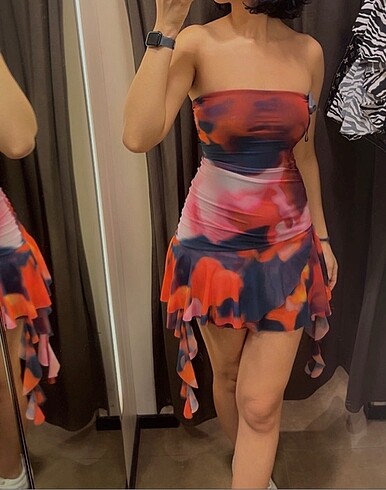 Zara elbise bolanlı püsküllü tasarım