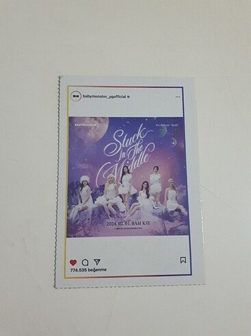 diğer Beden BabyMonster İnstagram Photocard