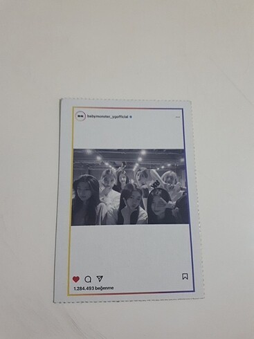 diğer Beden çeşitli Renk BabyMonster İnstagram Photocard