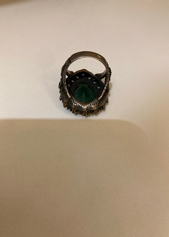 Yeşil Taşlı Vintage Hürrem Yüzük - Görsel 2