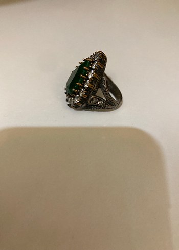 Yeşil Taşlı Vintage Hürrem Yüzük - Görsel 3