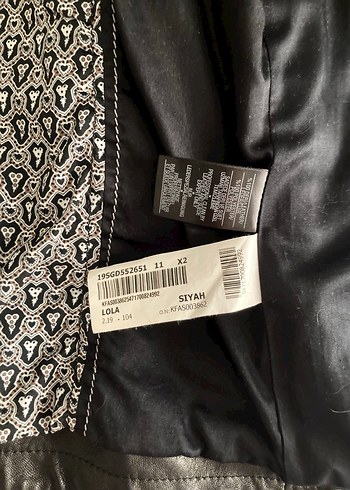 DERİMOD Kadın Siyah Deri Biker Ceket - Görsel 6