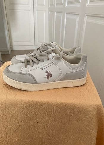 U.S Polo Assn. Gri ve Beyaz Dolgu Kadın Spor Ayakkabı