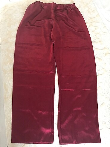 m Beden bordo Renk 6 lı pierre cardin saten gecelik sabahlık çeyiz seti