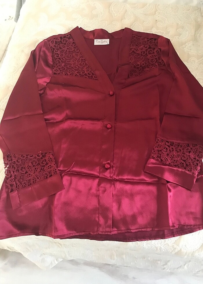 6 lı pierre cardin saten gecelik sabahlık çeyiz seti - Görsel 3