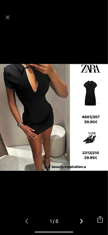 Zara Zara yaka detaylı elbise