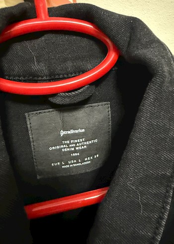 Stradivarius Siyah Düğmeli Kadın Denim Ceket