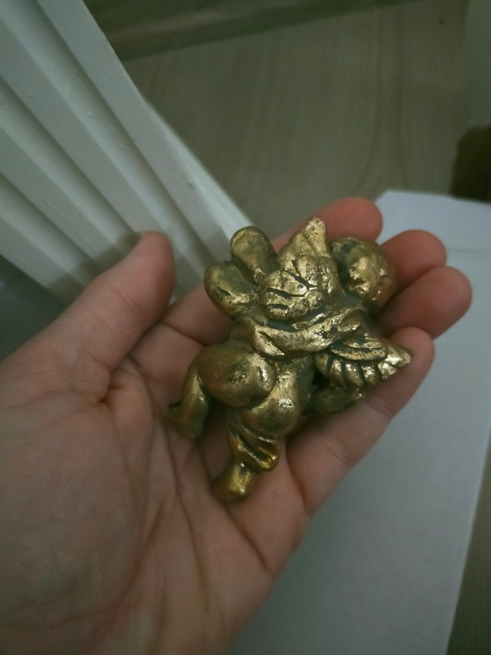 Altın Renkli Parlak Melek Biblo - Görsel 2