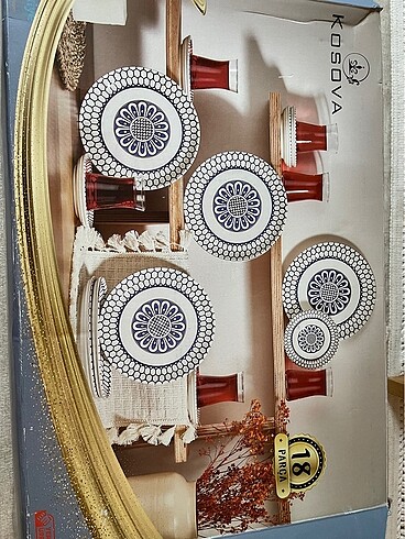  Beden 18 parça çay seti