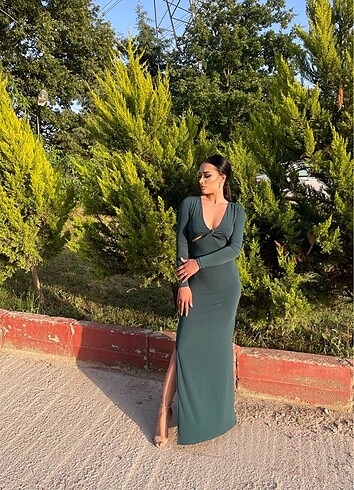 Zara Yeşil elbise