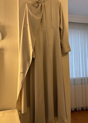 Açık yeşil Uzun abiye Elbise - Görsel 5