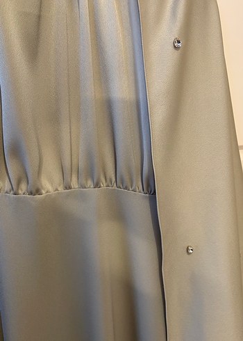 Açık yeşil Uzun abiye Elbise - Görsel 9