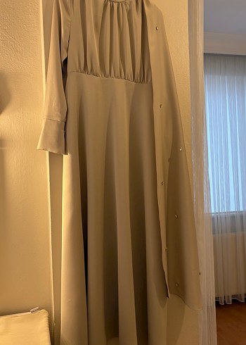 Açık yeşil Uzun abiye Elbise - Görsel 3